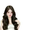 Peluca Completa Yiduo con Cuero Cabelludo Simulad, Flequillo de Raya Media Estilo Coreano, Cabello Largo Ondulado, Pieza de Cabello Natural Sin Costuras
