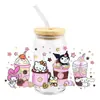 Sanrio coolometi UV DTF transferencia cristal transparente pegatinas impermeable resistente a rayones caricatura al por mayor transfronterizo