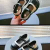 Zapatos de Princesa para Niñas 2026 Nuevos Zapatos de Primavera de una Sola Pieza Suela Suave Combinación de Colores Blanco y Negro Zapatos Mary Jane para Bebés Zapatos de Cuero para Niños