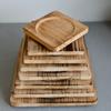 Bandeja Teppanyaki de Pino Personalizada Esterilla Aislante de Madera Plato para Pizza y Filete Cazuela Comercial Esterilla de Madera Aislante para Comida Picante