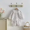 Conjunto de Roupa de Casa Estilo Princesa para Meninas para Primavera e Verão, Roupa com Gola para Meninas para Ar Condicionado, Pijama de Manga Longa para Bebês Meninas, Conjunto de Duas Peças