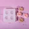 Mini Juguete de Comida Kt Pastel Pata de Gato Donut Bolso Baguette Molde Pequeño Squishy Molde de Silicona de Grado Alimenticio