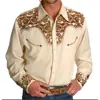 Camisa Casual de Manga Larga para Hombre Estilo Vaquero Transfronteriza 2025 Retro Impresión 3D Talla Grande Holgada Cárdigan
