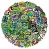 50 Stickers Graffiti Verdes Estilo Gótico Laptop Manual Carcasa de Teléfono Decorativos DIY Stickers Transfronterizos