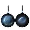 Wok de Ferro para Presente, Wok Tradicional de Ferro Forjado Feito à Mão, Wok para Cozinha Doméstica, Wok Antiaderente Sem Revestimento