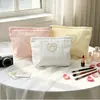 Bolsa de Maquillaje Nueva con Lazo, Simple y Fresca, Bolsa de Almacenamiento de Gran Capacidad, Neceser de Viaje al por Mayor