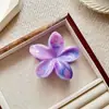 Pinza para el cabello de flor de plumeria degradada transfronteriza de Amazon con patrones fluidos, elegante pinza para el cabello de patrón de mármol para media coleta
