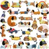 Lindo Patche Bordado de um Dachshund para Decorar Bolsas, Patche de Cachorro Pequeno, Patche Bordado de um Salsicha para Bordado de Computador