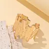 Popular Europeo y Americano Dorado Exagerado Pulsera Abierta Minimalista Geométrica Irregular Joyería Estilo Ins Pulsera de Gama Alta
