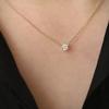 Collar personalizado de moda con incrustaciones de diamantes y circonita redonda de seis garras, de lujo, ligero y de gran venta transfronteriza para mujer.