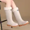 Botas de Moda para Mujer Zapatos de Mujer Elegantes 2026 Caña Alta Suela Suave Verano Impermeables Antideslizantes Suela Plana Versátiles Para Uso en Exteriores Botas Martin