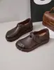 Zapatos de tacón bajo retro YsshadiR para mujer, nueva colección de otoño 2026, elegantes y casuales, antideslizantes, de suela blanda, diseñados para mujeres de mediana edad y mayores