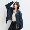 Jaqueta de lapela xadrez reversível para mulheres, primavera e outono, estilosa e legal, high street, unissex, Harajuku, estilo Hong Kong, caimento solto, jaqueta moderna para homens