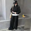 Conjunto de Roupa para Meninas Primavera e Outono 2026 Novo Moletom com Gola Alta Calça de Perna Larga Conjunto de Duas Peças para Crianças Médias e Grandes Tendência Novo Estilo Outono 2026