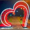 Luzes de Arco Natalinas Vazadas LED para Exterior para Shoppings, Áreas Cênicas, Turismo Cultural e Projetos de Iluminação de Passeios Noturnos, Luzes Esféricas Decorativas