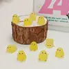 Pollito Amarillo Luminoso Accesorios de Joyería de Resina DIY Pegatinas para Vasos de Agua Hebillas de Zapatos Materiales de Decoración para Coche Pequeños Adornos de Resina
