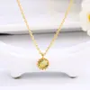 [Regalo de Año Nuevo] Collar Redondo de Diamante Único Estilo Japonés y Coreano Lujo Ligero Chapado en Oro de 18 Quilates para Mujer con un Toque Sencillo y de Alta Gama