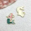 Serie Verde Kit de Materiales para Colgantes de Aleación Esmaltada de Conchas Marinas, Caracolas y Estrellas de Mar DIY Accesorios para Pendientes
