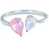 Acompañado de anillo de plata de ley S925 para mujer simple amor apertura ajustable al por mayor anillo de alto sentido moda nicho