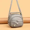 Cross2026 Outono Nova Bolsa Transversal de Ombro Único Grande Capacidade Textura Tendência Moda Bolsa de Mão para o Dia a Dia Bolsa Redonda Bolsa Feminina