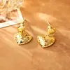 Pendientes de Cristal de Hielo con Forma de Corazón Romántico Cortados en CNC con un Toque de Lujo, Modernos, Sencillos y Elegantes, Joyería de Nicho Estilo Ins Europeo y Americano