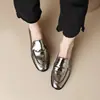 Zapatos de Mujer de Piel de Vaca 26 Nuevos de Primavera y Otoño Punta Redonda Tacón Bajo Estilo Retro Mocasines de Piel Genuina Color Negro Gunmetal