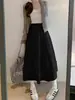 Falda Midi de Capas con Dobladillo Volante para Mujer Diseño Primavera/Verano 2026 Falda Versátil de Longitud Media con Cintura Elástica Falda de Corte A