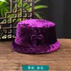 Sombrero de Cumpleaños para Hombre y Mujer Moderno Sombrero Dorado de Terciopelo Sombrero de Muerte para Anciano Accesorios para Sudario Artículos Funerarios