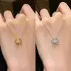 Colar Pingente Único de Girassol Estilo Europeu e Americano Popular do Xiaohongshu Acessórios de Corrente para Clavícula de Alta Qualidade para Mulheres Dropshipping