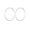 Pendientes circulares grandes de metal europeo y americano transfronterizos, diseño de nicho de lujo ligero, pendientes exagerados de acero de titanio de alta calidad que no se decoloran