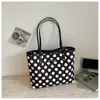 Bolsa de Bolinhas Transfronteiriça Feminina 2026 Nova Tendência Popular Moda Escola Trabalho Bolsa Tote Grande Capacidade Bolsa de Ombro