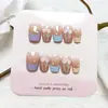 TikTok Explosions Adesivo de manicure avançado feito à mão Pedra Olho de gato Fototerapia Tablete de unha Dez peças Código Armadura usada à mão