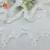 Nuevo Vestido de Boda Bordado Plano Hilo de Cabeza Tejido Bordado Mancha Bordado con Cuentas de Uña Hecho a Mano con Pedrería Caliente