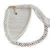 Collar Guofeng Vintage de alta calidad, redondo, tejido ligero, de imitación de perla blanca australiana, cadena de noche