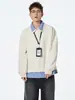 Sudadera Polo Manga Larga de Cuello de Camisa Empalmado Falso de Dos Piezas para Niños Solapa Casual Holgada Moderna Otoño 2025 Nuevo Estilo