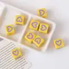 Cor de Doces Acrílico Quadrado Coração Estampado Contas Soltas DIY Pulseira Colar Corrente de Celular Acessórios com Contas Material