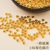Cuentas Espaciadoras de Oro de 24K Alta Retención de Color Hechas a Mano Accesorios para Joyería DIY Cuentas Espaciadoras para Collar Pulsera Materiales Directo del Fabricante