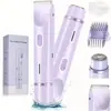 Depilador Elétrico Transfronteiriço para Mulheres, Recarregável, Dupla Utilização para Aplicações Secas e Úmidas, Depilador Facial e Corporal, Cabeça Dupla, À Prova d'Água