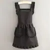 Delantal estilo coreano resistente a las manchas para el hogar, cocina, para cocinar, delantal de cintura, estampado para mujer, catering, tienda de té con leche, moderno, uniforme de trabajo de camarera