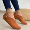 2023 Estilo Europeo y Americano Transfronterizo de Amazon Nuevo Hebilla Boca en V Casual Zapatos de Salón Moda Tallas Grandes 35-43 Comercio Exterior Zapatos de Mujer