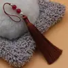 Yixiangfei 10cm borla con borlas y cuentas marcapáginas ropa infantil sombrero colgante manualidades cheongsam adornos para hombros de nube
