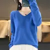 Prenda de punto para mujer de primera línea transfronteriza lista para usar, nuevo suéter de punto con cuello en V para otoño e invierno 2026, suéter corto versátil