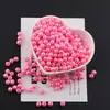 Pérola de Imitação ABS 6mm Alto Brilho Colorida Furo Reto Contas Soltas DIY Pulseira Colar Artesanal Material para Miçangas Acessórios