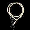 Pulsera de Raíz de Bodhi de Jade Blanco con 108 Cuentas Cilíndricas de Corte Recto para Alivio del Estrés, Cuentas de Oración Budistas, Pulsera de Cuentas, Suministro para Transmisiones en Vivo