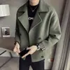 Gabardina Abrigo para Hombre Otoño e Invierno Abrigo Corto de Lana Diseño 2020 Sentido de Diseño Moda Coreana Atractivo Viento Británico Abrigo de Lana