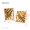 Brincos geométricos de aço inoxidável europeus e americanos Jingqiao Advanced Sense Niche Ins Brincos Brincos de aço de titânio Brincos transfronteiriços