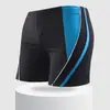 Bermuda de natação masculina, tamanho grande, corte solto, tamanho adulto, design de perna quadrada, adequada para fontes termais, previne situações embaraçosas, atacado do fabricante