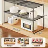 Prateleira para Micro-ondas de Cozinha Casa Rack de Armazenamento Multifuncional para Temperos Prateleira Camada Interna Expansível para Armário Sob a Pia