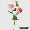 Flores Artificiales, Dalia de 3 Cabezas, Dalia Artificial de Alta Calidad en Tallo Único, Arreglo para Pasillo de Boda, Venta al Por Mayor de Flores Artificiales
