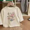 Camiseta de Manga Larga 100% Algodón para Bebés y Niños Pequeños Ropa Infantil Otoño Nuevo Estilo Niños Bebés Primavera Otoño Más Vendido Top